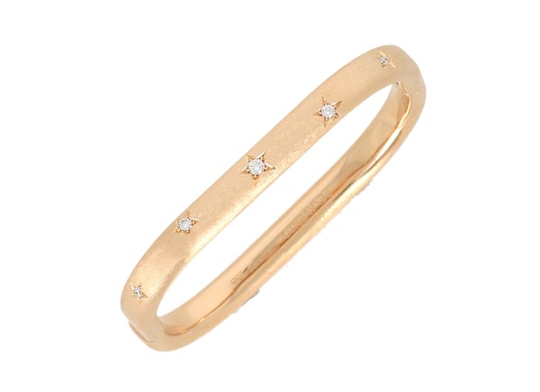Pesavento Diamond 18K Polished Yellow Vermeil Bangle Bracelet