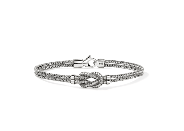 John Hardy Diamond Sterling Silver Chain Bracelet
