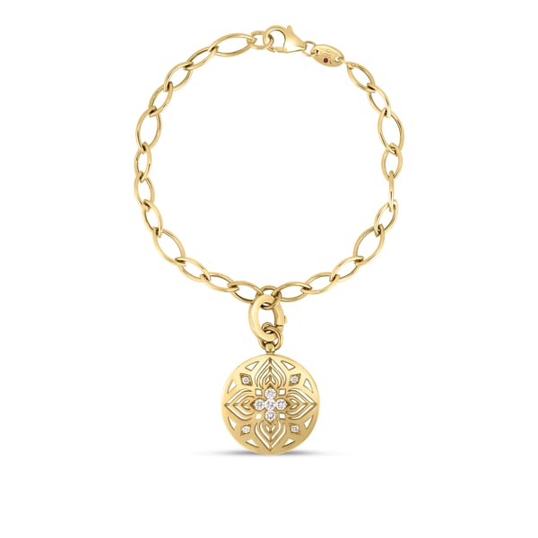 Roberto Coin Diamond 18K Polished Yellow Gold Chain Bracelet