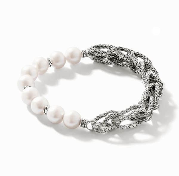 John Hardy Classic Chain Pearl Chain Bracelet