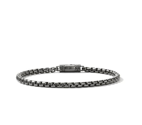 John Hardy Classic Chain Matte Black Sterling Silver Chain Bracelet