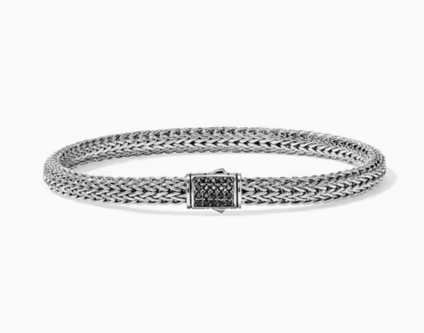 John Hardy Sapphire Polished Silver Sterling Silver Chain Bracelet