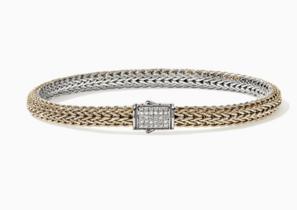John Hardy Diamond 14K Polished Two-Tone Gold Chain Bracelet