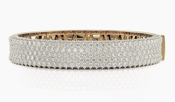 Michael M Diamond 18K Polished Yellow Gold Bangle Bracelet