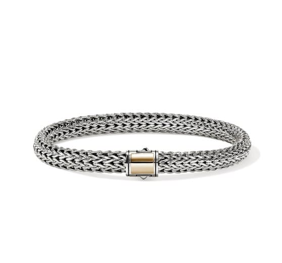 John Hardy Polished Two-Tone Sterling Silver Chain Bracelet