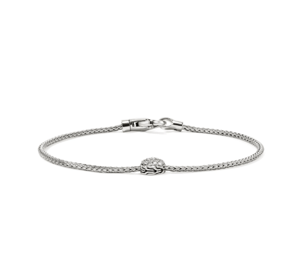 John Hardy Diamond Sterling Silver Chain Bracelet