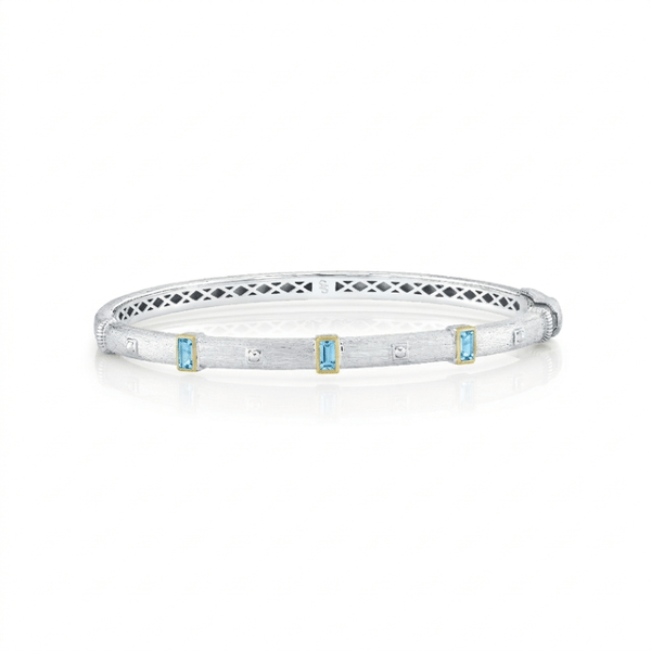 Sloane Street Topaz Silver Sterling Silver Bangle Bracelet