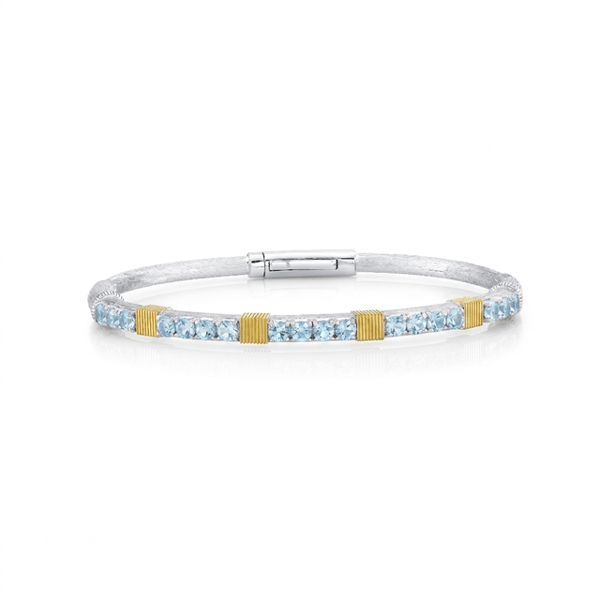 Sloane Street Topaz Silver Sterling Silver Bangle Bracelet