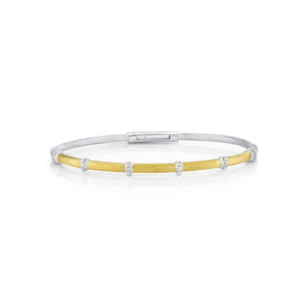 Sloane Street Diamond Silver Sterling Silver Bangle Bracelet