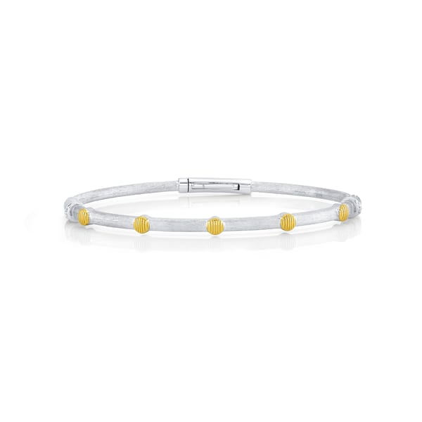 Sloane Street Diamond Silver Sterling Silver Bangle Bracelet