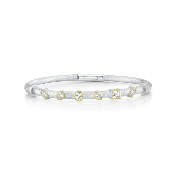 Sloane Street Topaz Silver Sterling Silver Bangle Bracelet