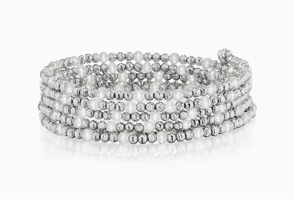 Platinum Born Pearl Flex Bracelet