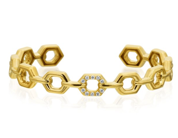 Gumuchian Diamond 18K Polished Yellow Gold Cuff Bracelet