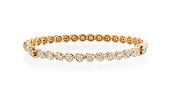 Gumuchian Diamond 18K Polished Yellow Gold Bangle Bracelet
