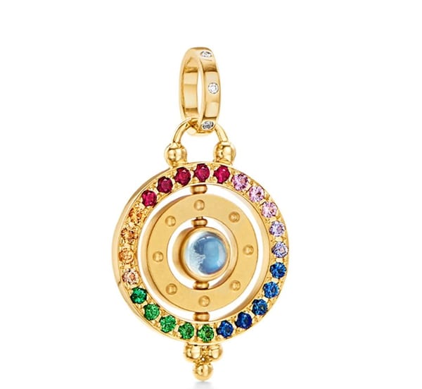 Temple St Clair Diamond Yellow Gold Post Earring