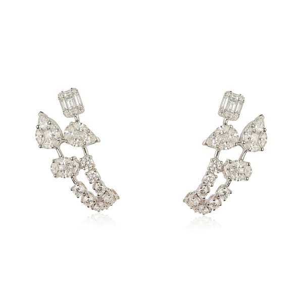 ZYDO ITALY Diamond in 18K White Gold Post Earrings