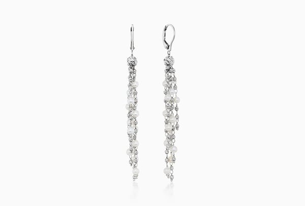 Platinum Born Pearl Platinum Dangle Earrings