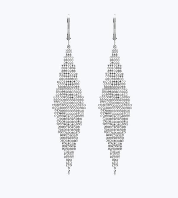 Platinum Born in 850PTK Polished White Platinum Chandelier Earrings