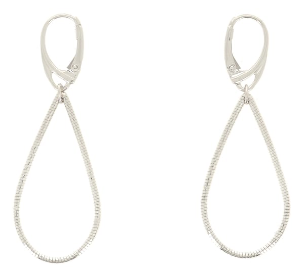 Pesavento DNA Spring Polished Silver Rhodium Dangle Earrings