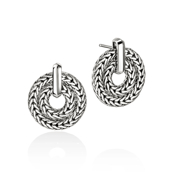 John Hardy White Sterling Silver Post Earrings