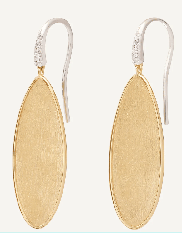 Marco Bicego Marrakech Diamond in 18K Engraved Yellow Gold Drop Earrings