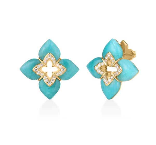 Roberto Coin Venetian Princess Diamond in 18K Polished Yellow Gold Post Earrings