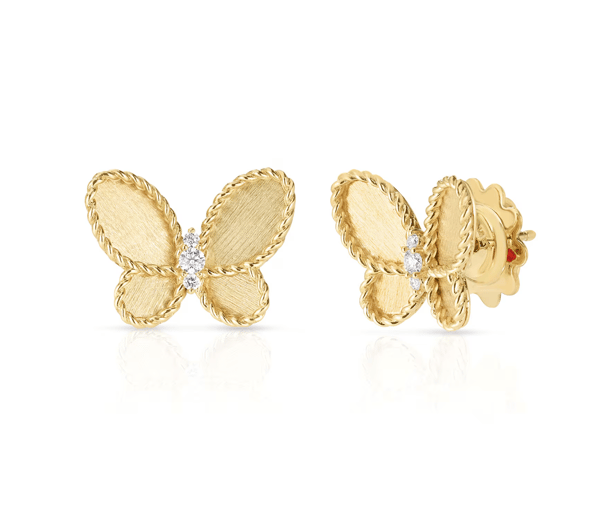 Roberto Coin Diamond in 18K Polished Yellow Gold Post Earrings