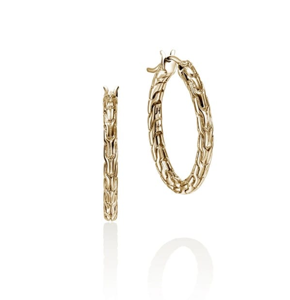 John Hardy in 14K Yellow Gold Hoop Earrings