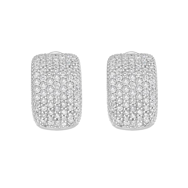 Ruchi Diamond in 18K Polished White Gold Clip Earrings