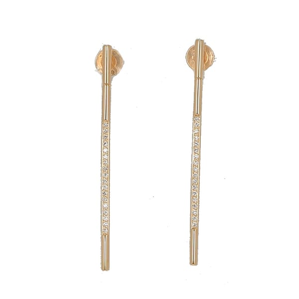 Pesavento Elegance Diamond in 18K Polished Yellow Vermeil Drop Earrings