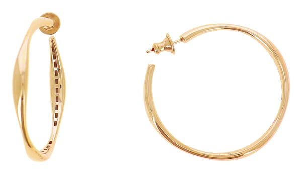 Pesavento Elegance in 18K Polished Yellow Vermeil Hoop Earrings