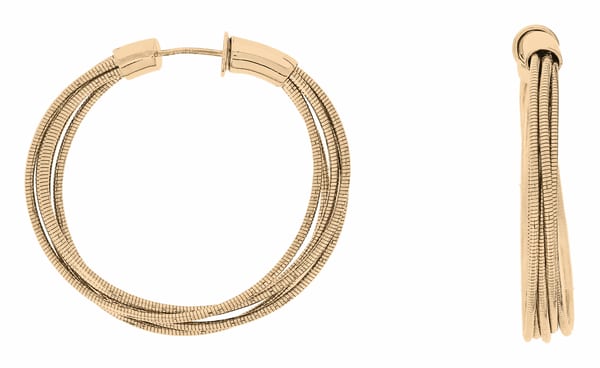 Pesavento DNA Yellow Vermeil Hoop Earrings