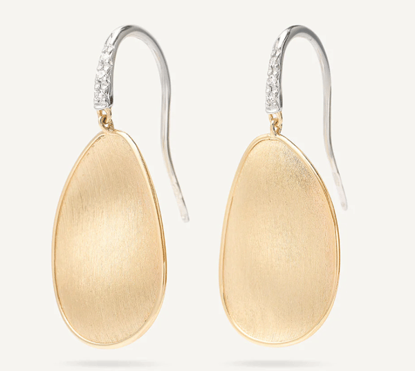 Marco Bicego Siviglia Diamond in 18K Engraved Yellow Gold Dangle Earrings