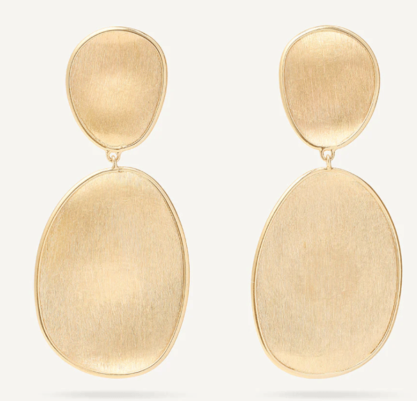 Marco Bicego Lunaria in 18K Engraved Yellow Gold Drop Earrings