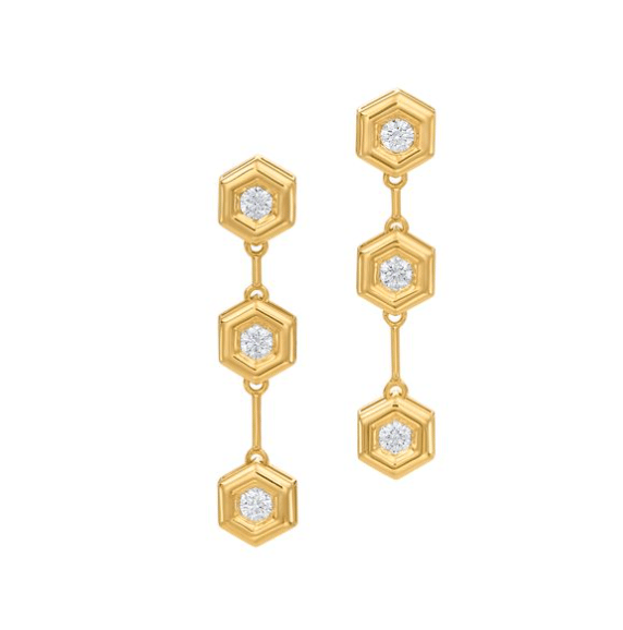Gumuchian Diamond in 18K Polished Yellow Gold Drop Earrings