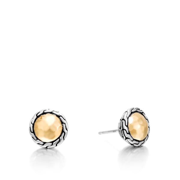 John Hardy Classic Chain in 18K Two-Tone Sterling Silver Stud Earrings