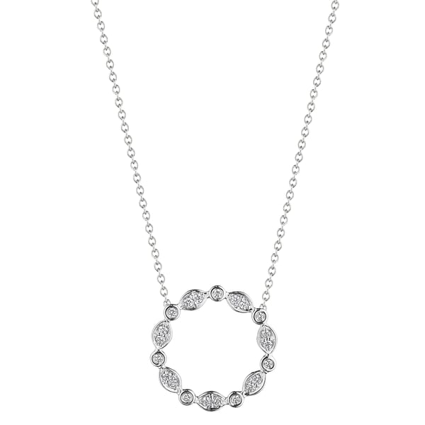 Verragio Diamond 18K Polished White Gold Pendant Necklace