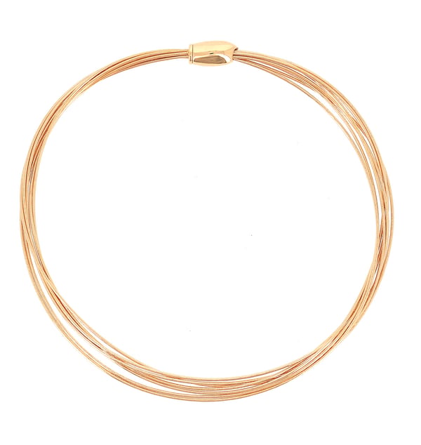 Pesavento DNA Spring 18K Polished Yellow Vermeil Collar Necklace