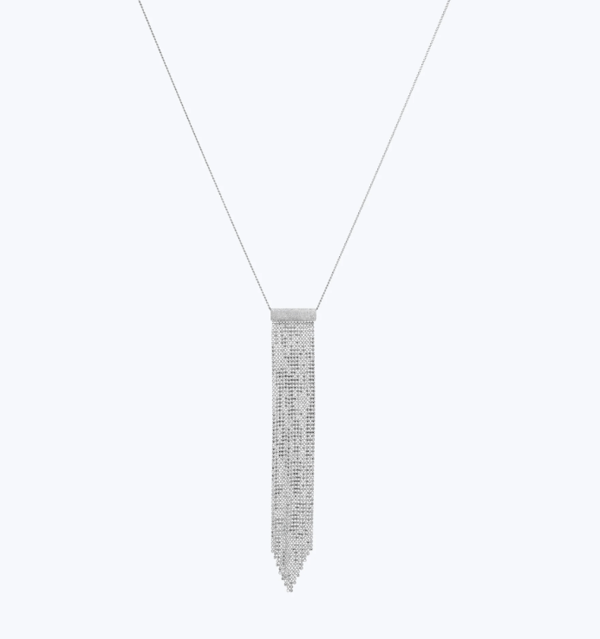 Platinum Born 850PTK Diamond Cut Silver Platinum Pendant Necklace