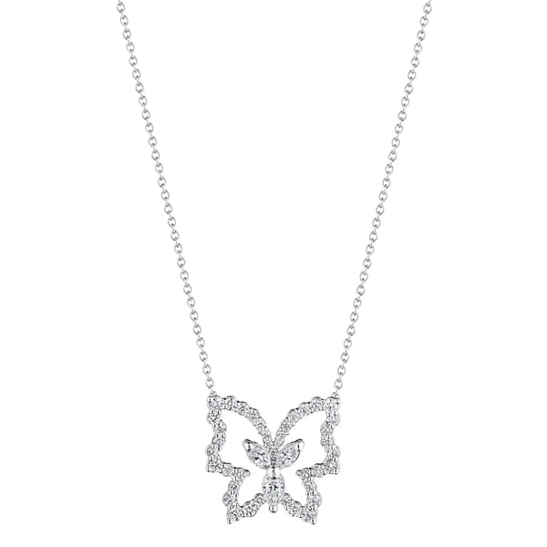 Verragio Diamond 18K Polished White Gold Pendant Necklace