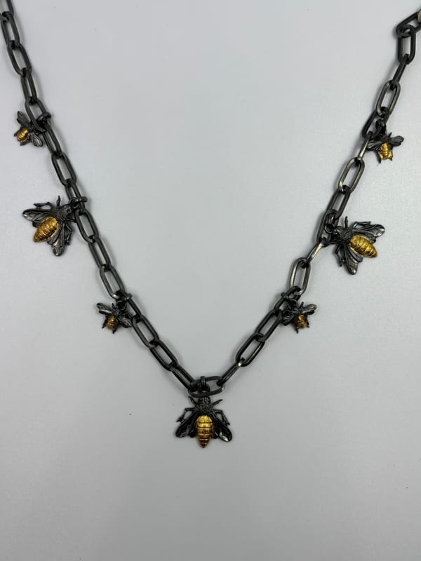 Jewel Lab Sterling Silver Station Necklace