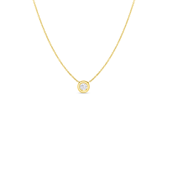 Roberto Coin Diamond 18K Polished Yellow Gold Station Necklace