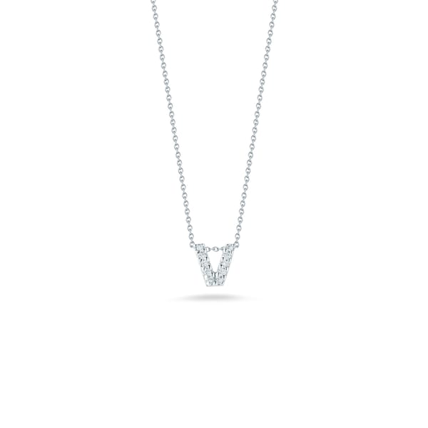 Roberto Coin Love Letter Diamond Pendant Necklace