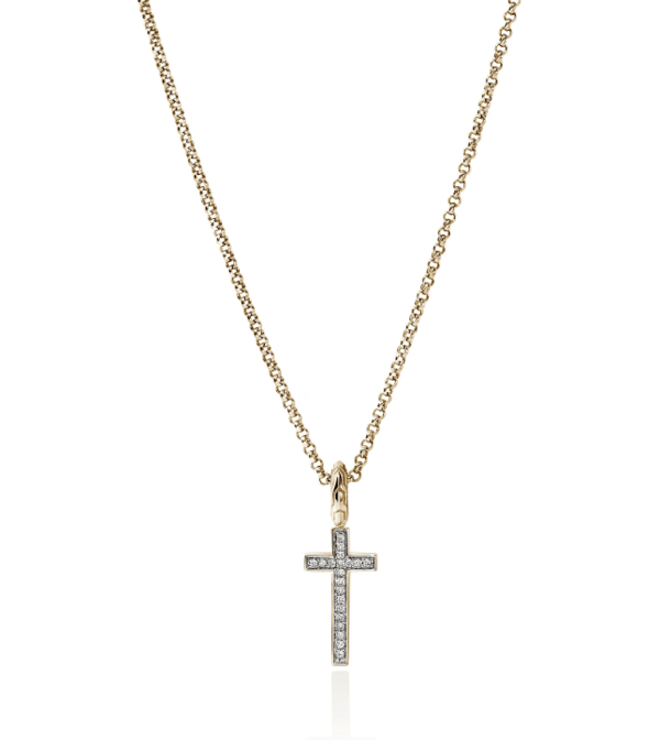 John Hardy Classic Chain Diamond 14K Yellow Gold Pendant Necklace