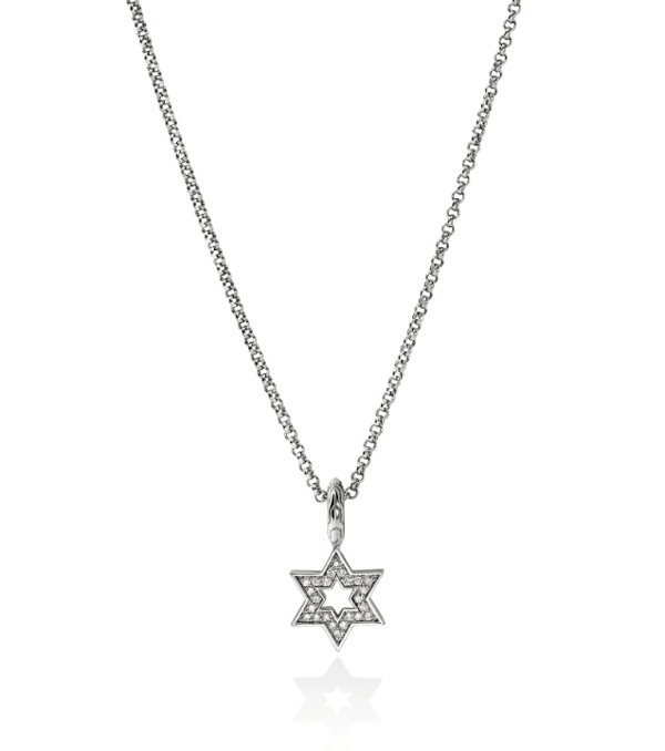 John Hardy Classic Chain Diamond Silver Sterling Silver Pendant Necklace