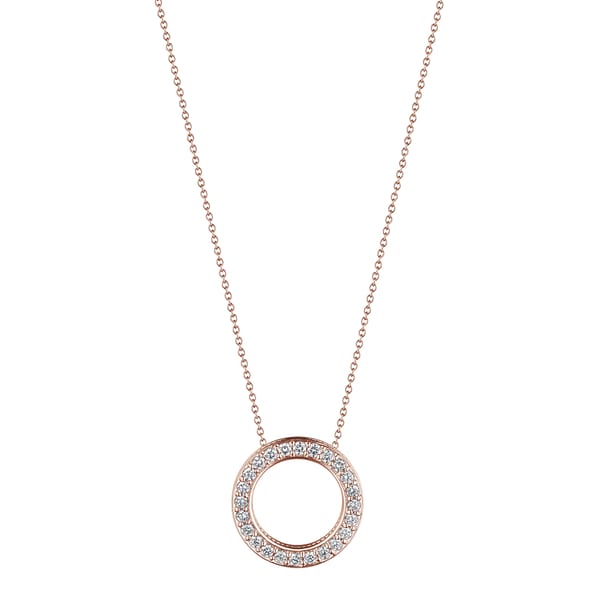 Verragio Diamond 18K Polished Rose Gold Pendant Necklace