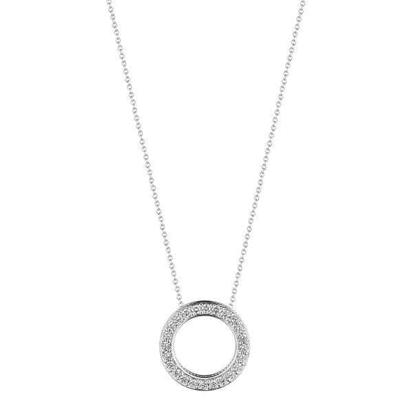 Verragio Diamond 18K Polished White Gold Pendant Necklace
