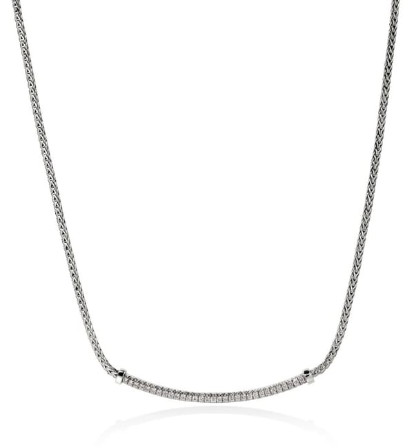 John Hardy Diamond 14K Polished Silver Sterling Silver Chain Necklace