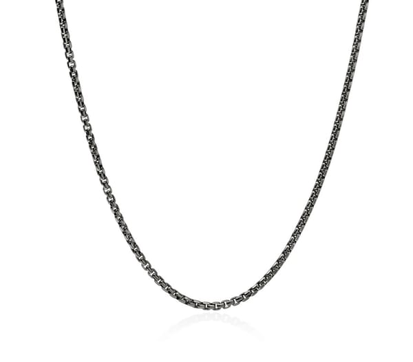 John Hardy Classic Chain Matte Black Sterling Silver Chain Necklace