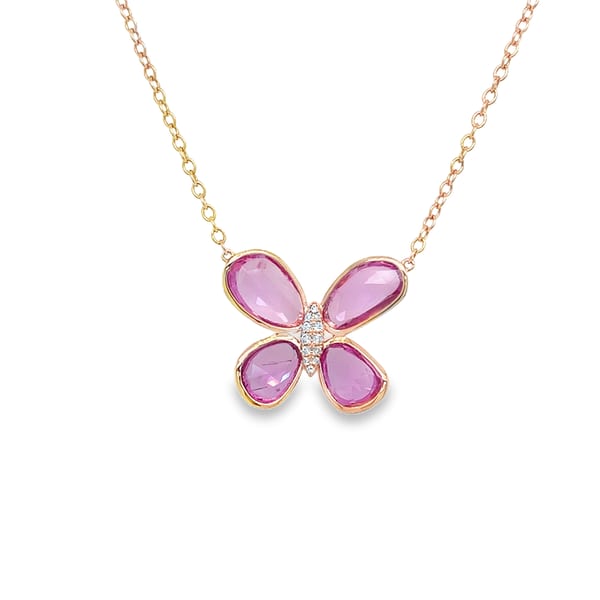 Ruchi Sapphire 18K Polished Yellow Gold Chain Necklace
